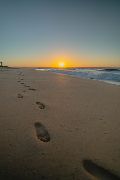 The waves lapping at sunset
